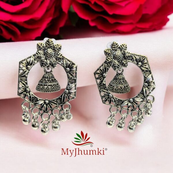 Oxidised Jhumka Earring For Women